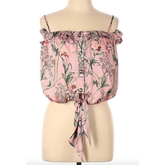 Johanna Ortiz for H&M  Sleeveless Square Floral Print Bow tie top - Picture 1 of 7